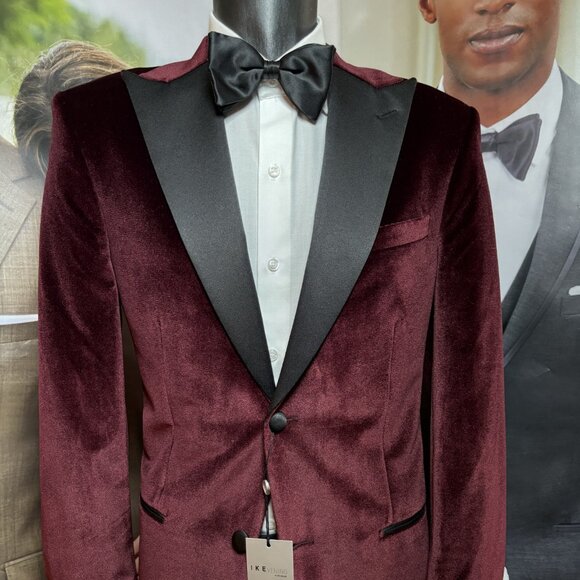 IKE BEHAR Velvet Peak-Lapel Tuxedo Jacket - Picture 2 of 3